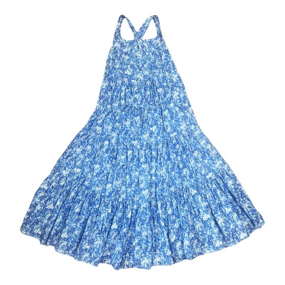 DOSA blue & white dress (drawstring back), size 2 (Small) - Picture 2 of 5